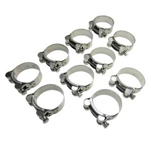 Heavy Duty Stainless Steel Exhaust Banjo Hose Clamp Clip 63 - 68mm x10