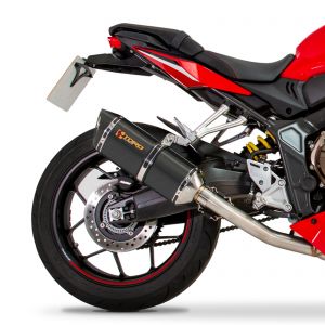 Honda CB650|CBR650 Toro Full Exhaust System w/Hex-x Matt Carbon Silencer