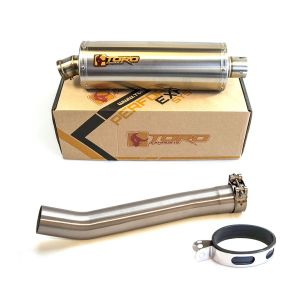 YZF600R Thundercat 95-07 Toro Exhaust Link Pipe w/ 350mm Stainless Oval Silencer