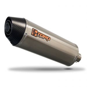 Toro Oval 350mm Silencer, Stainless w/ Carbon Cap - 51mm Clamp Fit