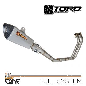 YZF-R3 14-18 - Toro 2:1 Decat Exhaust System, w/ Stainless HexCone Silencer