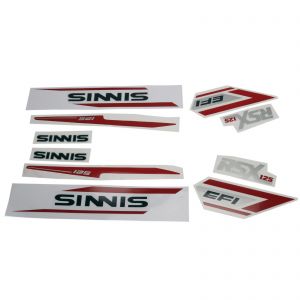 Complete Sticker Set in Red - Sinnis RSX 125