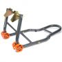 Motorcycle Front Paddock Stand in Grey/Orange MARKED