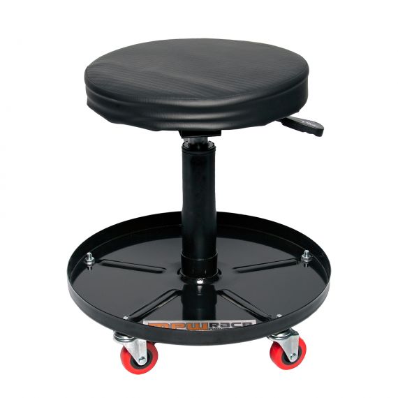 MPW Race Dept Adjustable Workshop Stool with Tool Tray