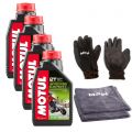 Motul Scooter Expert 2T 2 Stroke Anti-Smoke Engine Oil 4L + 2 Gloves + 2 Cloths