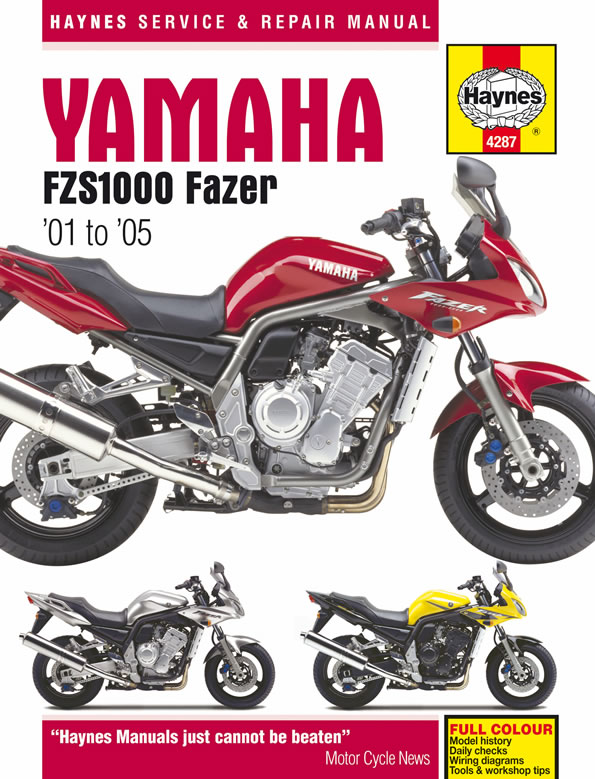 Haynes Manual 4287 Yamaha FZS1000 FAZER 01-05 